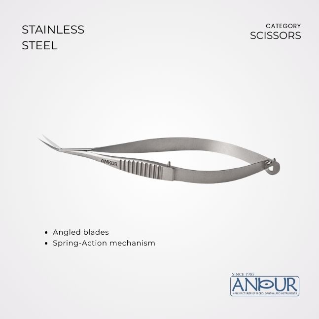 Vannas Capsulotomy Scissors, Angled
