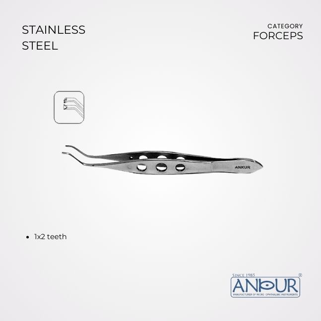 Dastoor Superior Rectus Forceps, 1 x 2 teeth